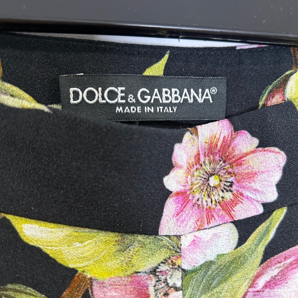 Authentic Dolce & Gabbana size 36 (U.S 0) floral/ cherry blossom print pants - Picture 4 of 12
